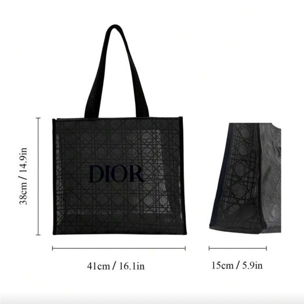 Dior VIP Black Mesh Tote Bag - Picture 4 of 6